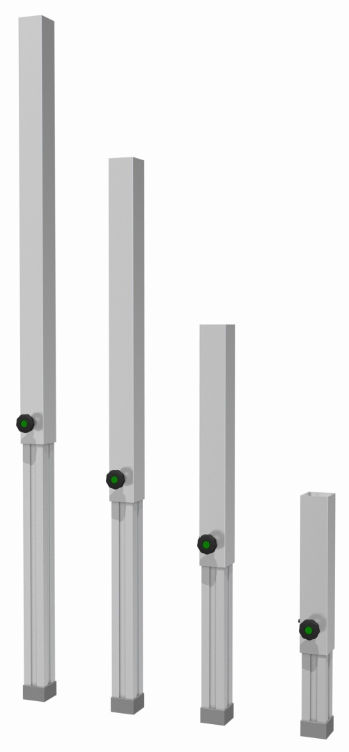 Podium poot instelbaar 80-140 cm hoog