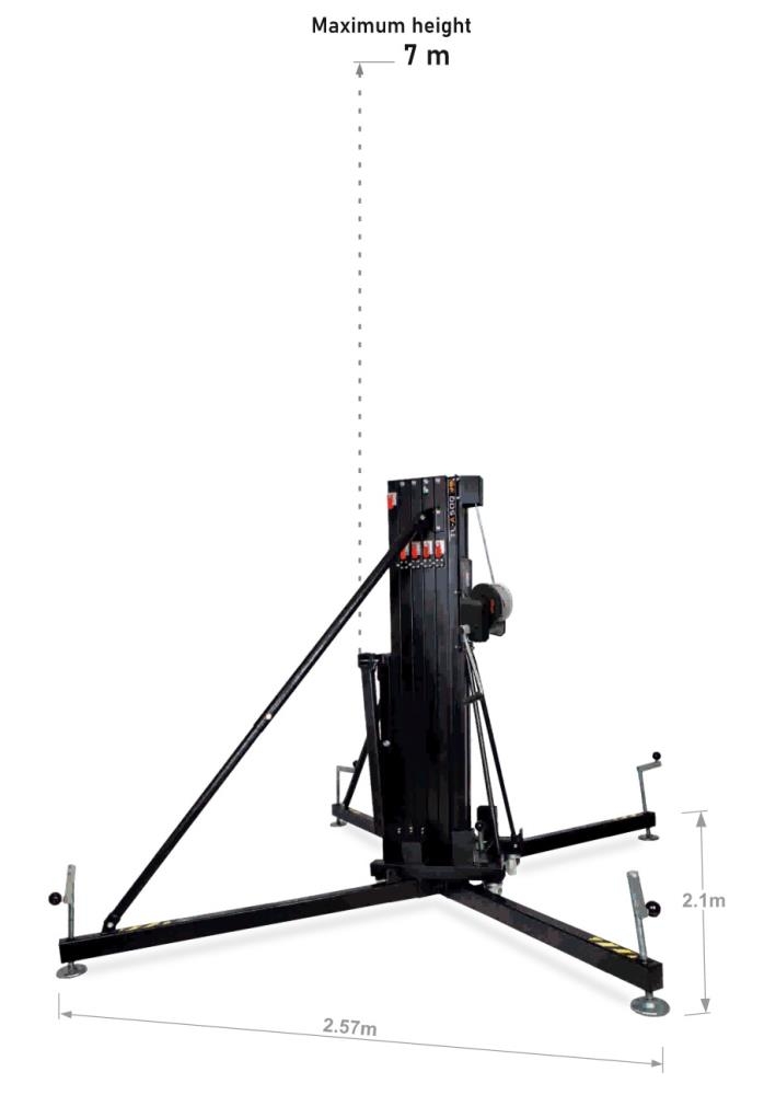 Eurotruss-Lift 7m hoog 500 kg